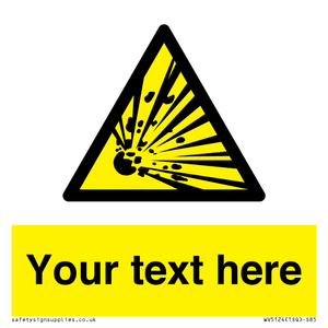 Custom Explosive Material Sign